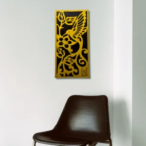 Golden and Black wall hanging Scenery art By Hutarts