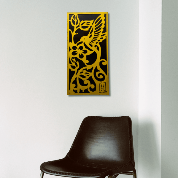 Golden and Black wall hanging Scenery art By Hutarts