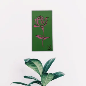 Buy Green and Pink Rose Wall Hanging Scenery for Home by Hut Arts