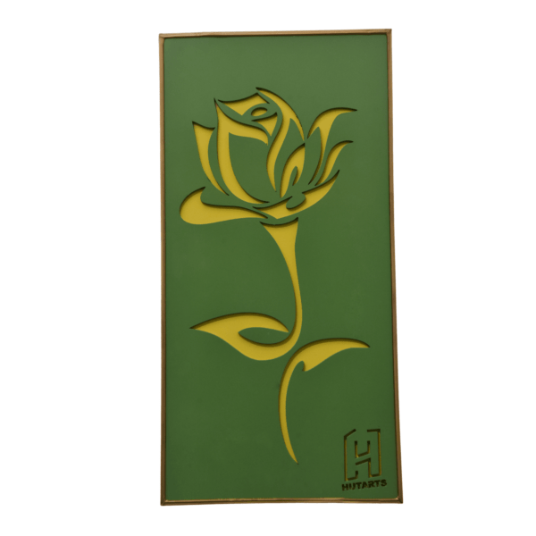 Green and Yellow Rose wall hanging Scenery By Hutarts