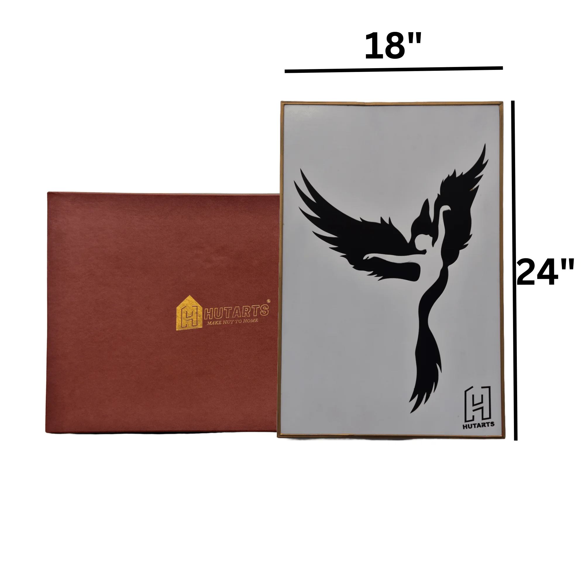 white and black dancing Fairy wall hanging Scenery By Hutarts